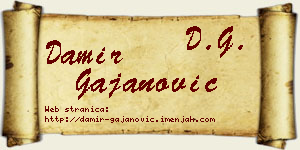 Damir Gajanović vizit kartica